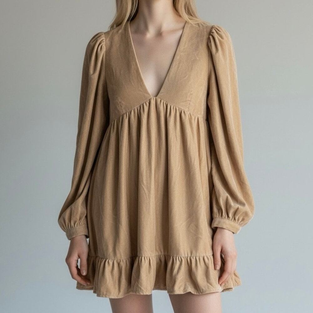 Free People Estella Velvet Mini Dress - XS